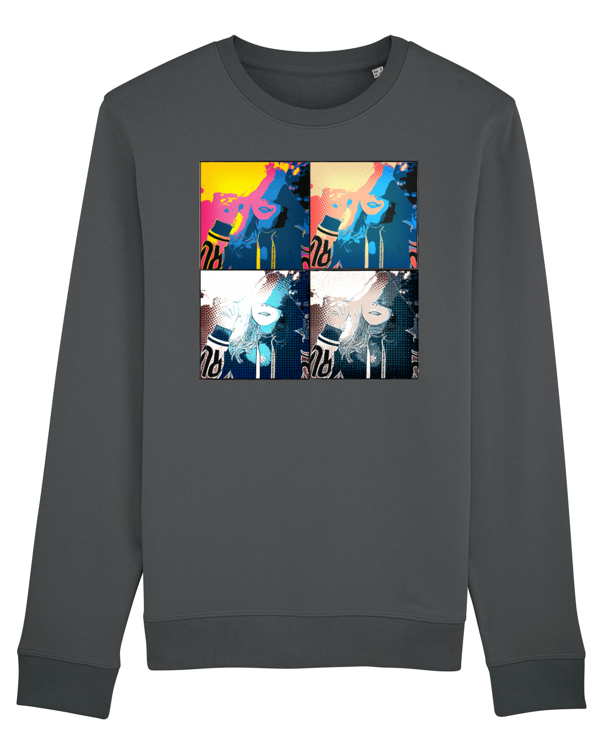 Bluză mânecă lungă Unisex Rise Anthracite