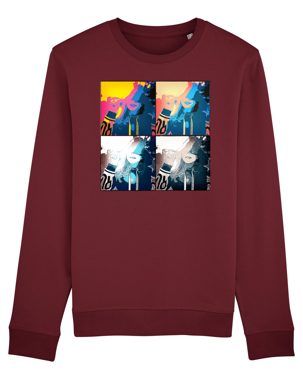 Bluză mânecă lungă Unisex Rise Burgundy
