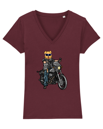 Amuzant Pentru Motociclisti Si Iubitori De Caini Burgundy