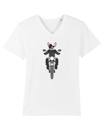 Amuzant Pentru Motociclisti Si Iubitori De Caini White