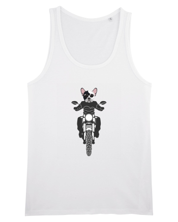 Amuzant Pentru Motociclisti Si Iubitori De Caini White