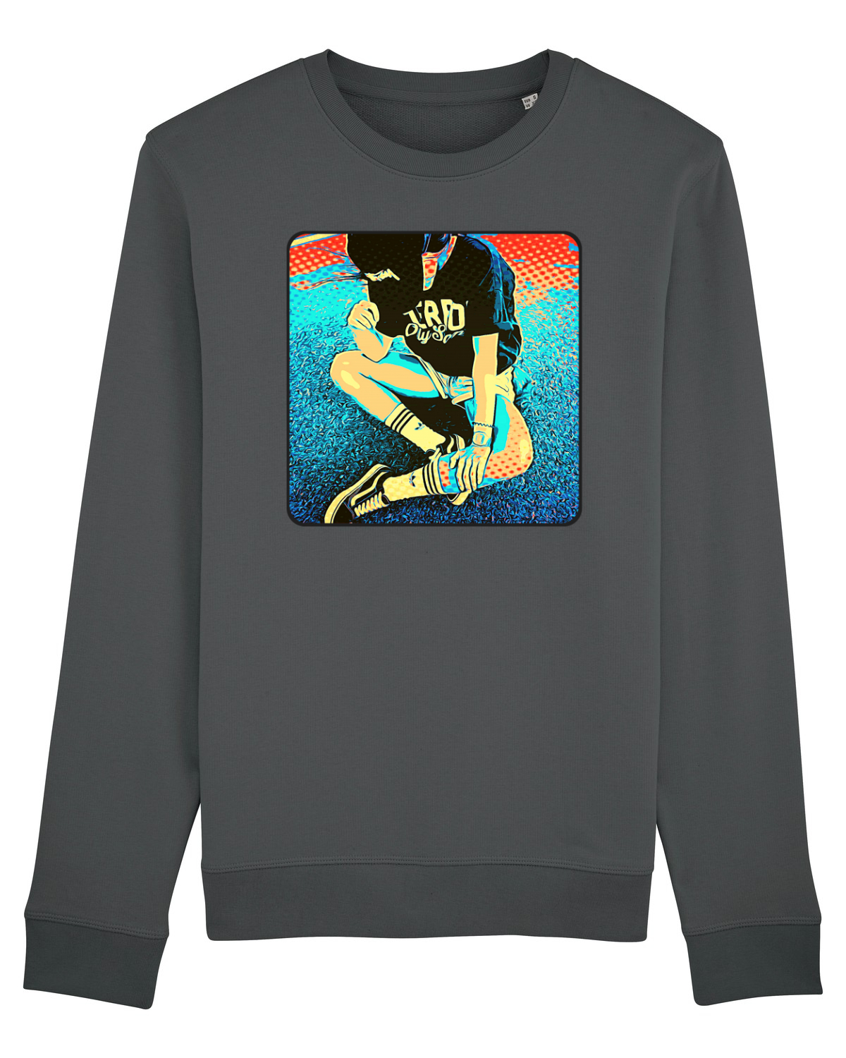 Bluză mânecă lungă Unisex Rise Anthracite