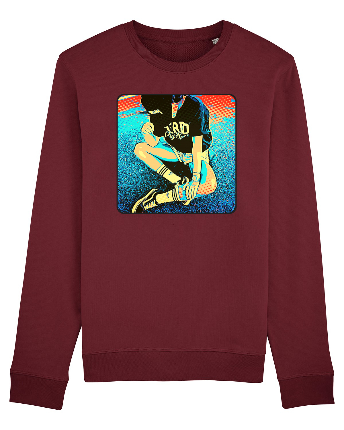 Bluză mânecă lungă Unisex Rise Burgundy