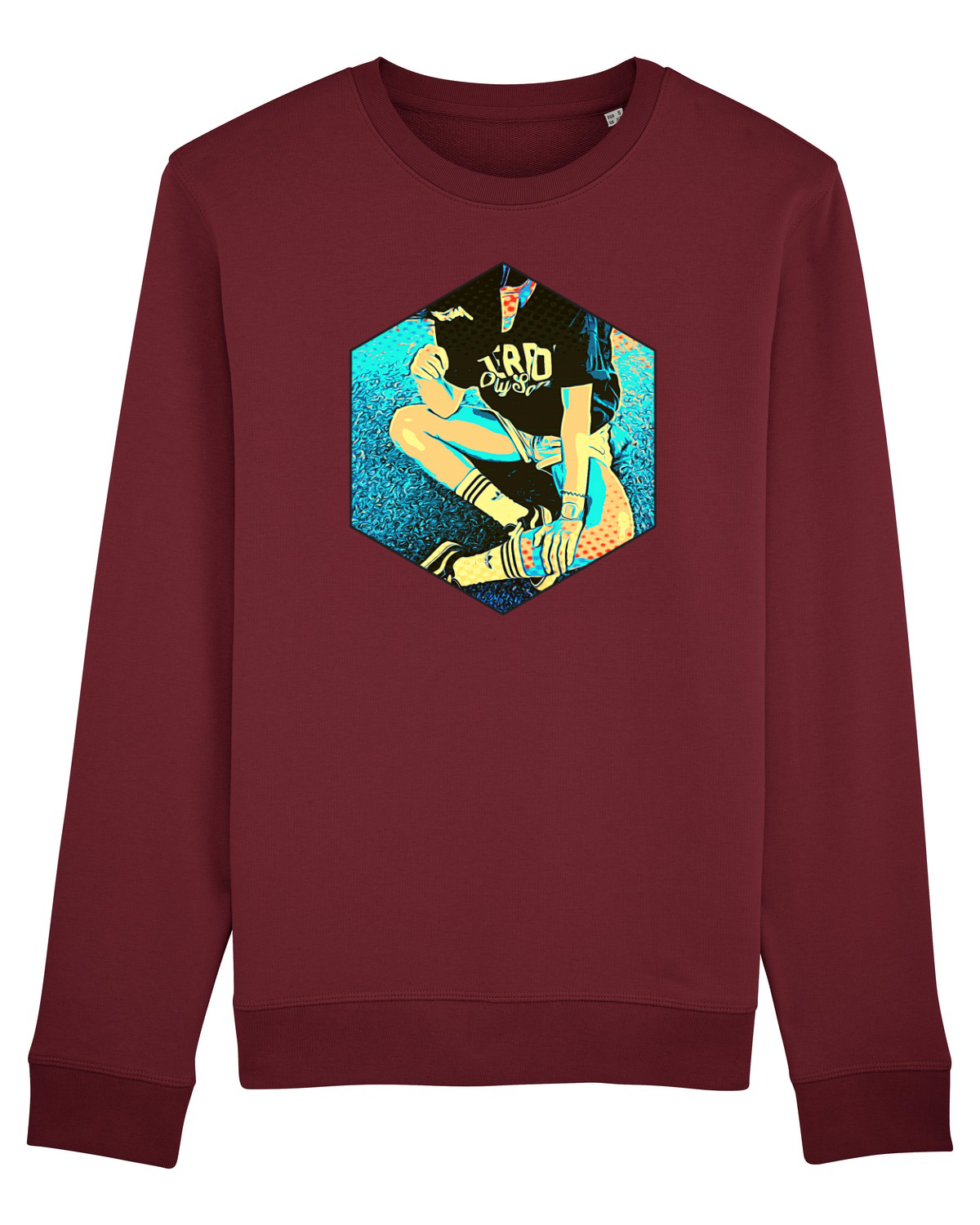 Bluză mânecă lungă Unisex Rise Burgundy