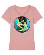 Cool Girl Tricou mânecă scurtă guler larg fitted Damă Expresser