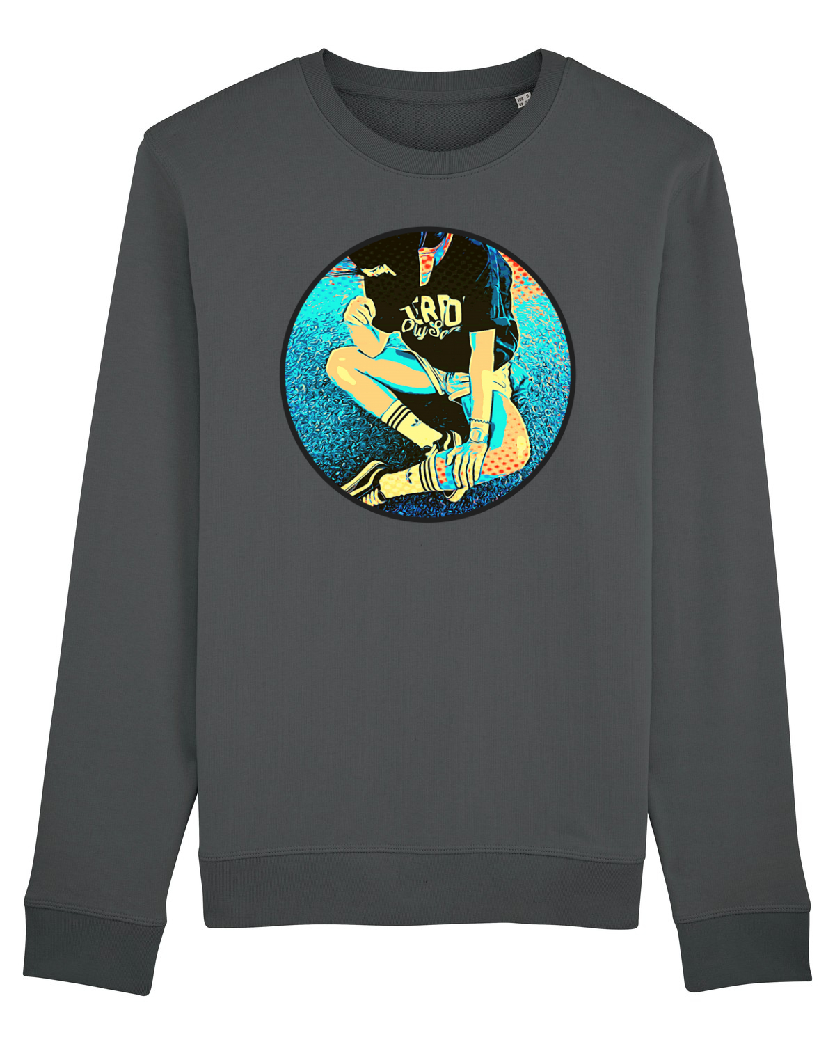 Bluză mânecă lungă Unisex Rise Anthracite