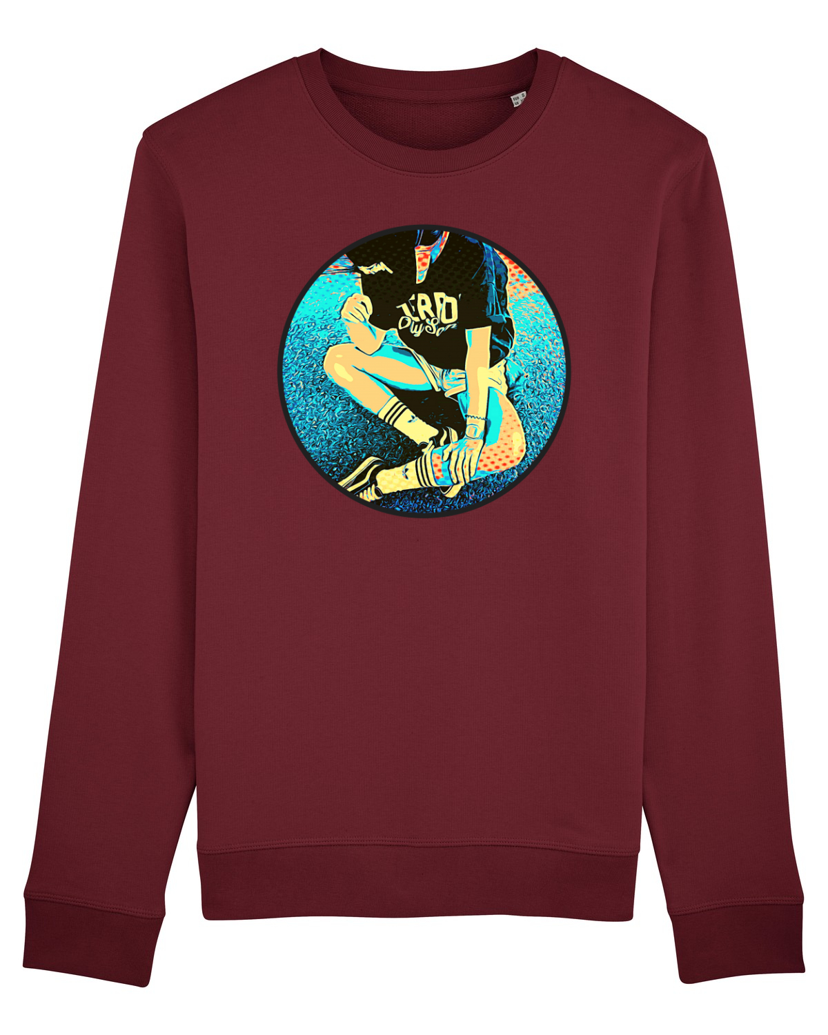 Bluză mânecă lungă Unisex Rise Burgundy