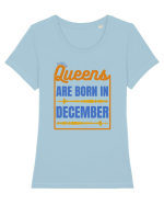 Queens Are Born In December  Tricou mânecă scurtă guler larg fitted Damă Expresser