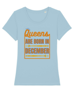 Queens Are Born In December  Tricou mânecă scurtă guler larg fitted Damă Expresser