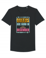 Queens Are Born In December  Tricou mânecă scurtă guler larg Bărbat Skater