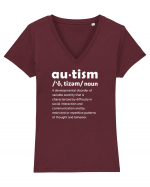 Autism Tricou mânecă scurtă guler V Damă Evoker