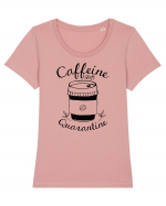 Caffeine Quarantine Tricou mânecă scurtă guler larg fitted Damă Expresser