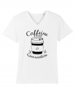 Caffeine Quarantine Tricou mânecă scurtă guler V Bărbat Presenter