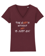 ART Tricou mânecă scurtă guler V Damă Evoker