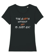 ART Tricou mânecă scurtă guler larg fitted Damă Expresser