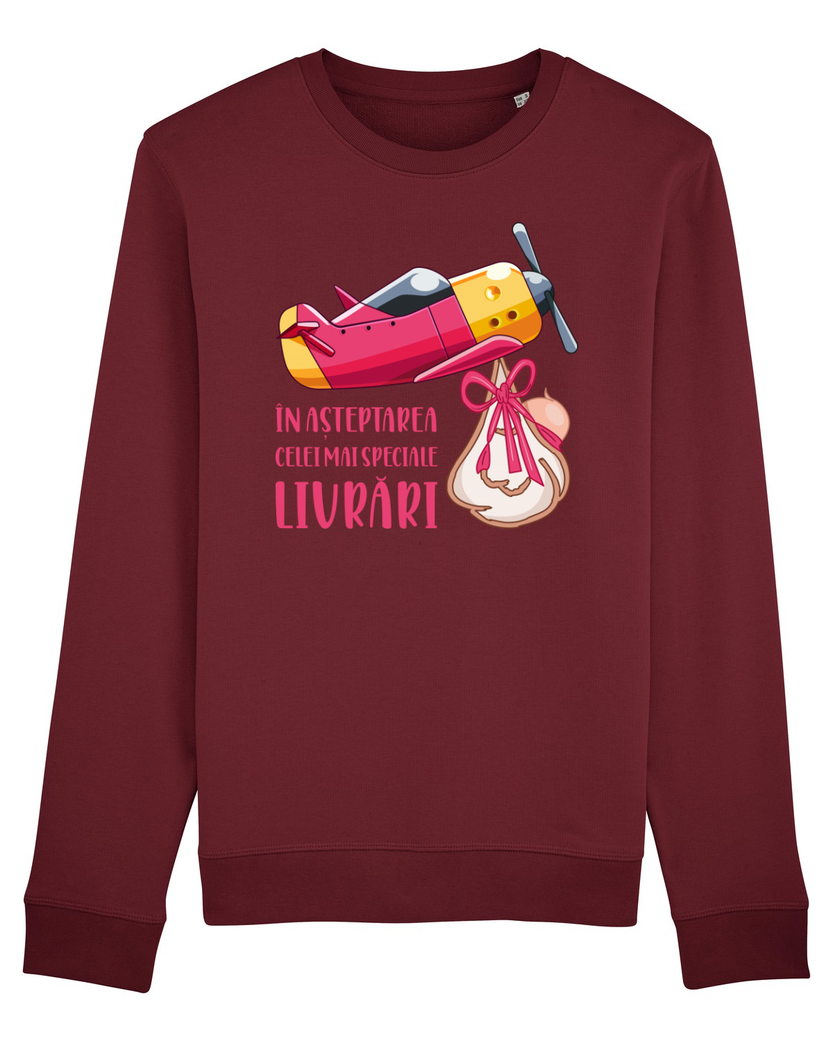 Bluză mânecă lungă Unisex Rise Burgundy