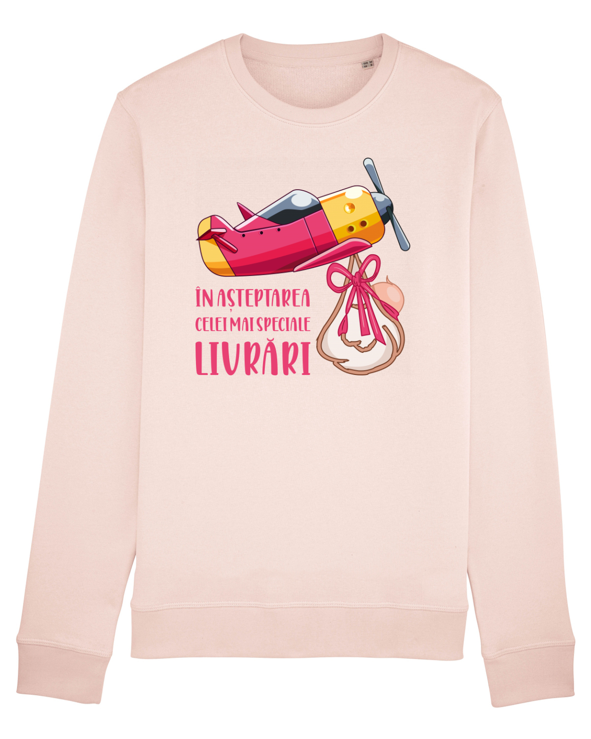 Bluză mânecă lungă Unisex Rise Candy Pink