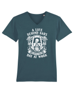BIKER Tricou mânecă scurtă guler V Bărbat Presenter
