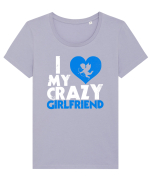 Crazy girlfriend Tricou mânecă scurtă guler larg fitted Damă Expresser