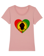 Peace Love Resist Tricou mânecă scurtă guler larg fitted Damă Expresser