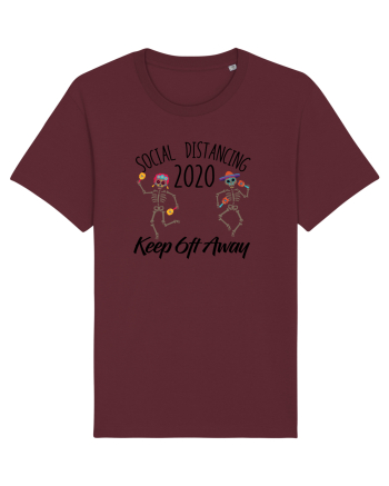 Social Distance Skeleton Burgundy
