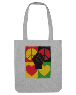 Peace Love Resist Sacoșă textilă