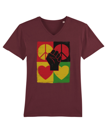 Peace Love Resist Burgundy