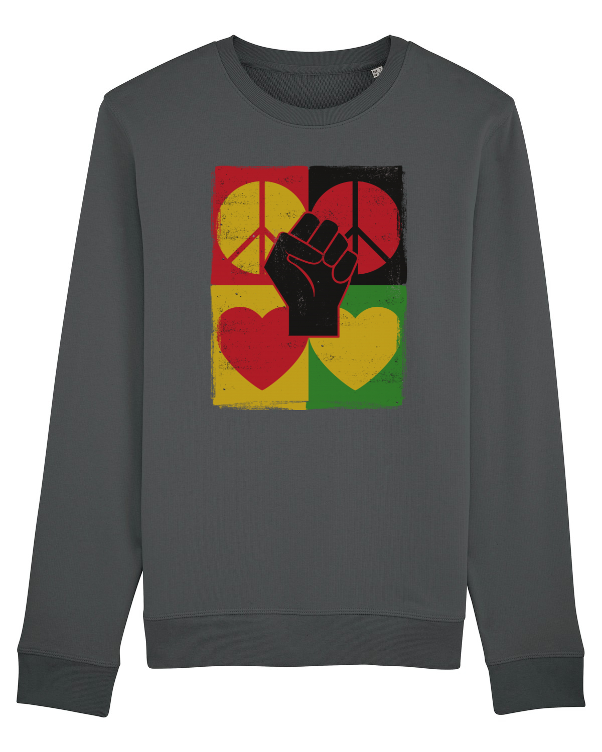 Bluză mânecă lungă Unisex Rise Anthracite