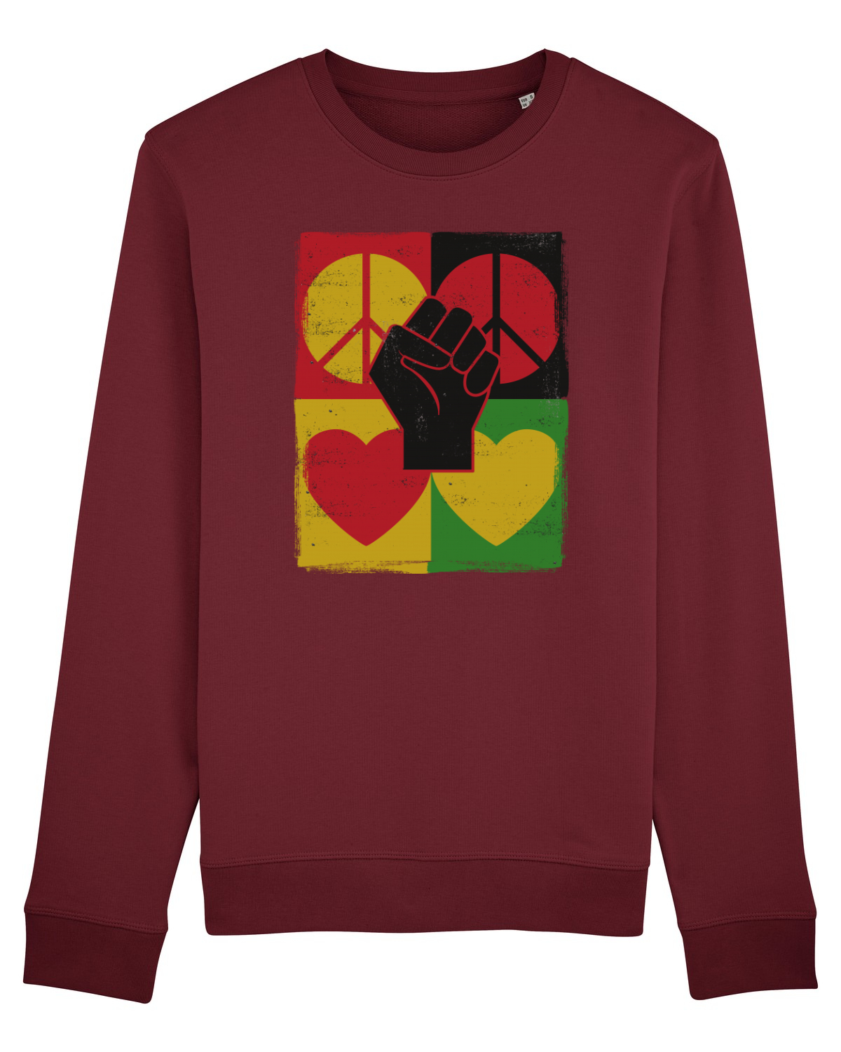 Bluză mânecă lungă Unisex Rise Burgundy