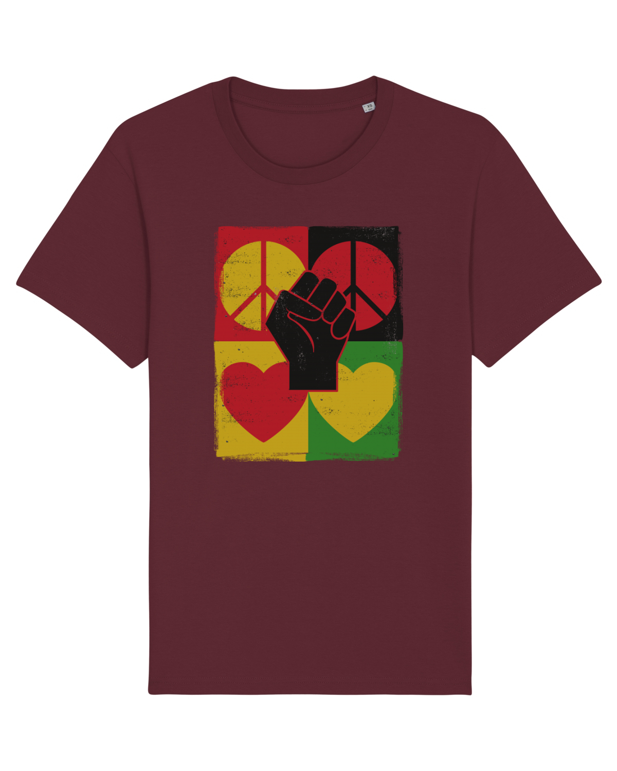 Tricou mânecă scurtă Unisex Rocker Burgundy