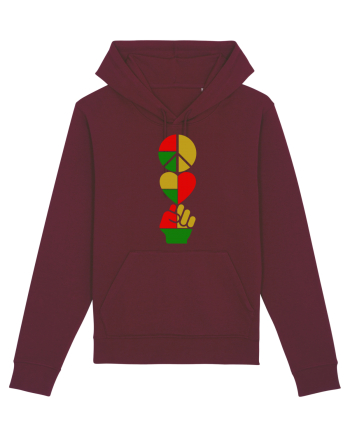 Peace Love Resist Burgundy