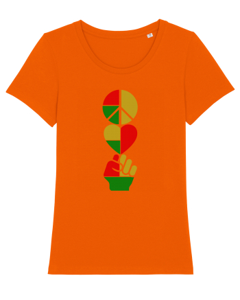 Peace Love Resist Bright Orange