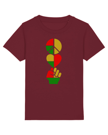 Peace Love Resist Burgundy