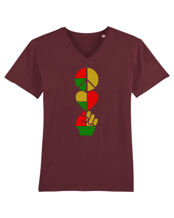 Peace Love Resist Burgundy