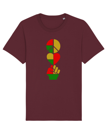 Peace Love Resist Burgundy