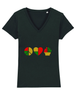 Peace Love Resist Tricou mânecă scurtă guler V Damă Evoker
