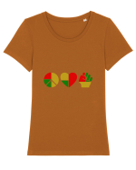 Peace Love Resist Tricou mânecă scurtă guler larg fitted Damă Expresser