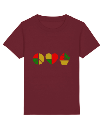 Peace Love Resist Burgundy