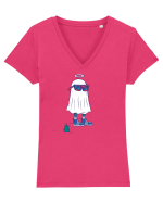 Cool Ghost Tricou mânecă scurtă guler V Damă Evoker