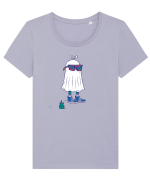 Cool Ghost Tricou mânecă scurtă guler larg fitted Damă Expresser