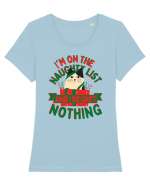 Pentru Craciun Amuzant Cu Pisica  Tricou mânecă scurtă guler larg fitted Damă Expresser