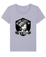 Pentru Asistente Medicale Tricou mânecă scurtă guler larg fitted Damă Expresser