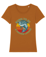 Pescari Tricou mânecă scurtă guler larg fitted Damă Expresser
