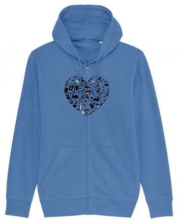 Halloween Hearts Bright Blue