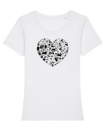 Halloween Hearts Tricou mânecă scurtă guler larg fitted Damă Expresser