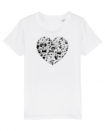 Halloween Hearts White