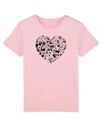 Halloween Hearts Cotton Pink