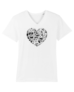 Halloween Hearts Tricou mânecă scurtă guler V Bărbat Presenter