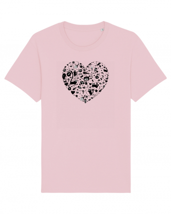 Halloween Hearts Cotton Pink