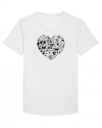 Halloween Hearts White